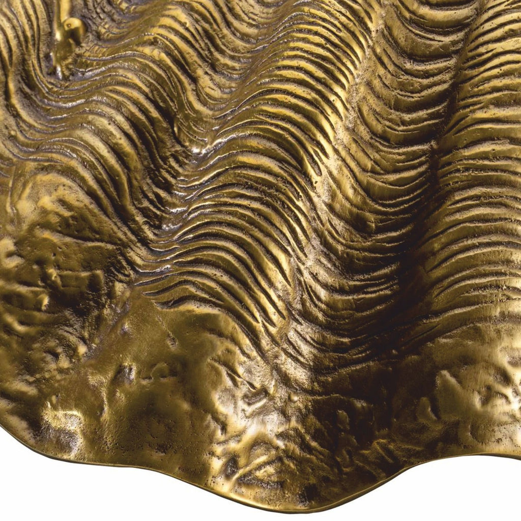Luxus Deko Objekt in Muschelform Vintage Messing 32 cm - Deko Accessoires