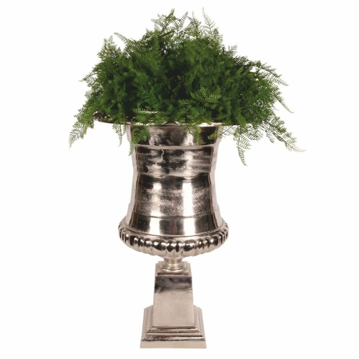 Barock Aluminium Blumentopf Silber H. 71 cm - Barock Deko Accessoires