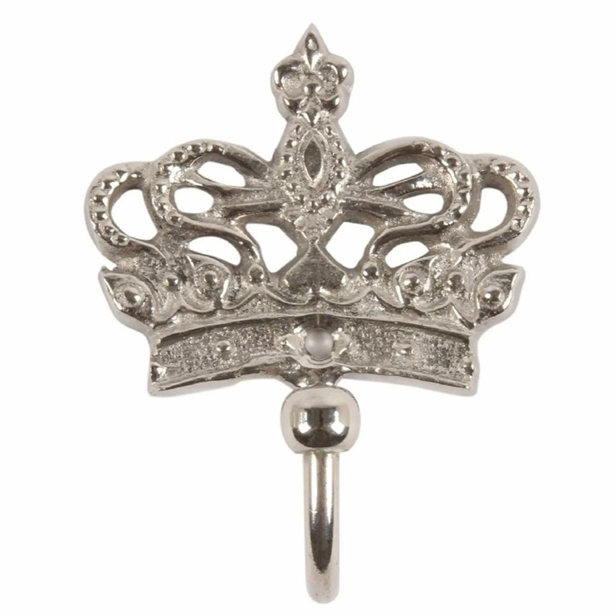 Barock Kleiderhaken Krone Silber H. 8 cm - Barock Garderoben Accessoires