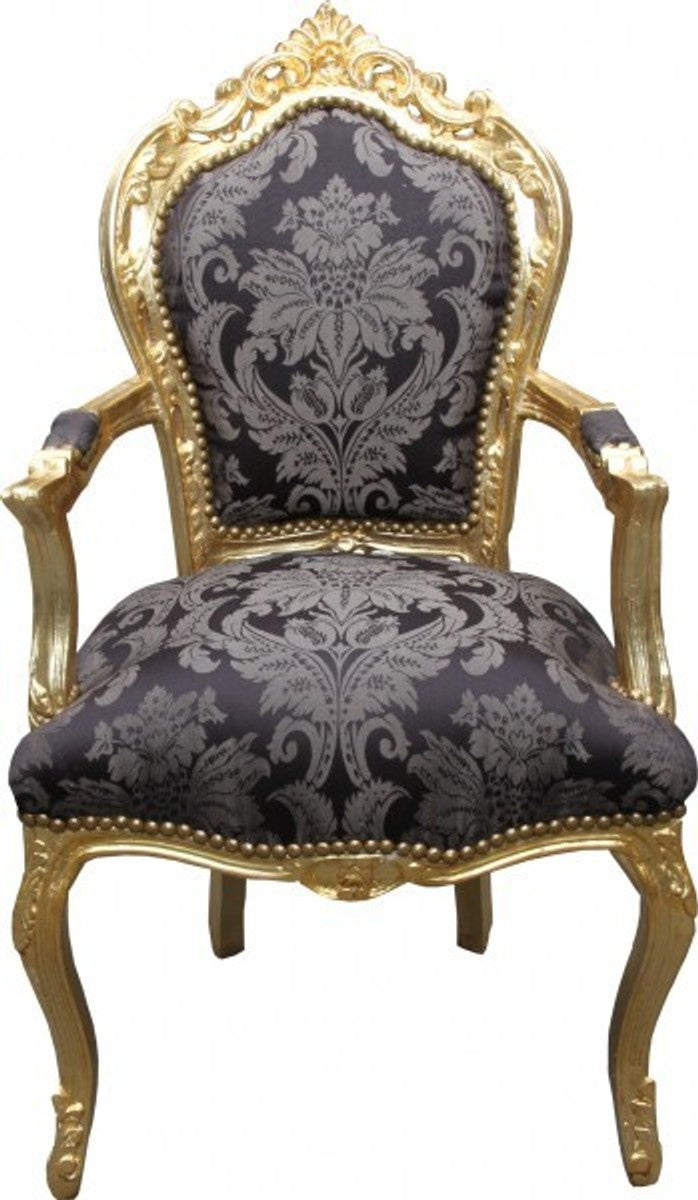 Barock Esszimmer Set 4 Stühle ohne Armlehnen + 2 Stühle mit Armlehnen - Möbel Antik Stil