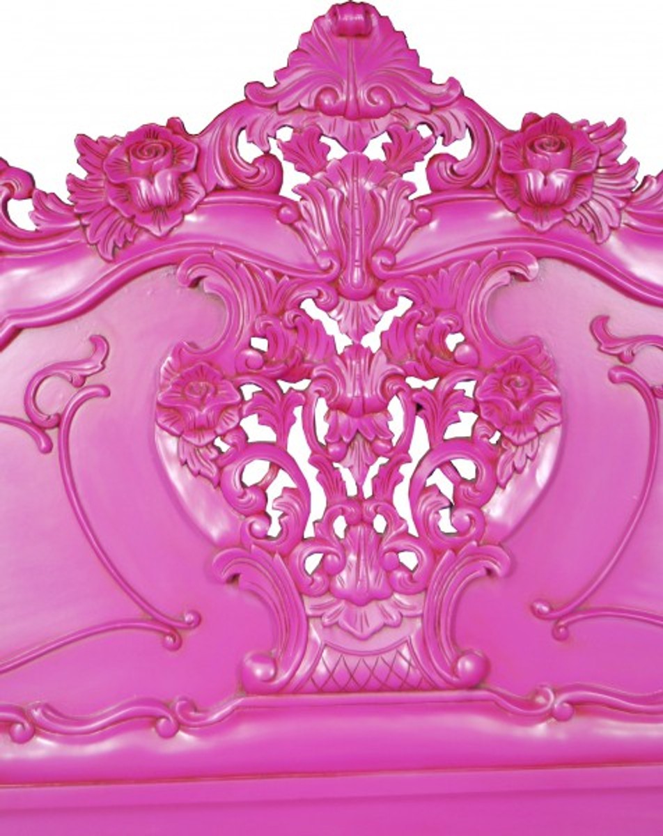 Barock Bett Pure Baroque Pink 160 x 200 cm aus der Luxus Kollektion von Casa Padrino